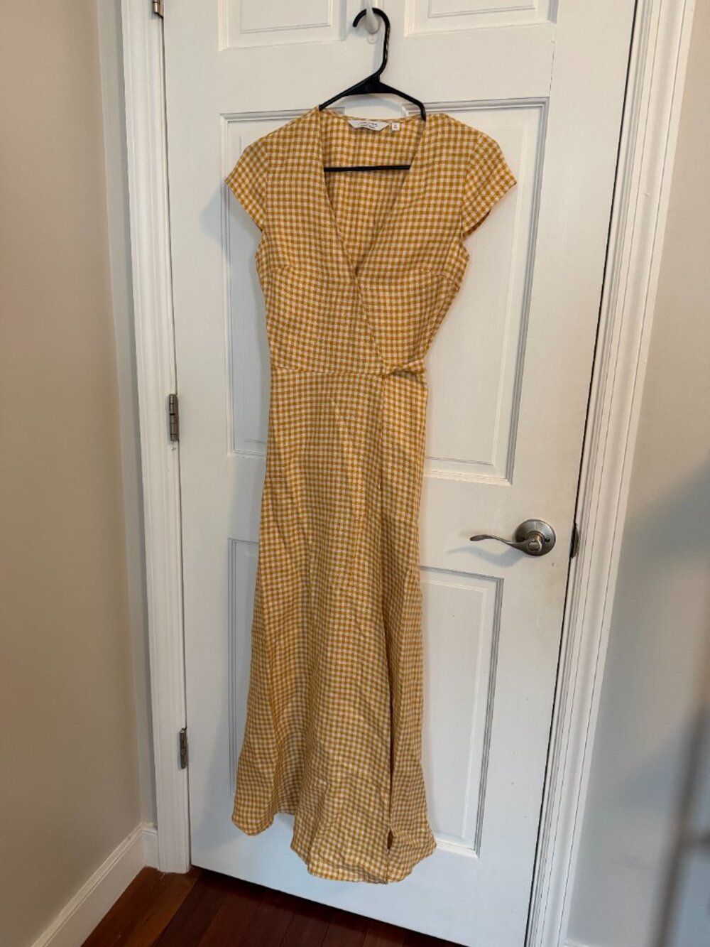 & Other Stories Gingham Dress Yellow/Gold Wrap Dress